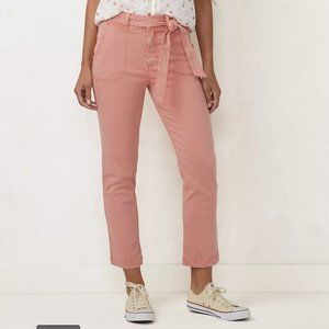 LC Lauren Conrad High Rise Slim Straight Ankle Pink Pants